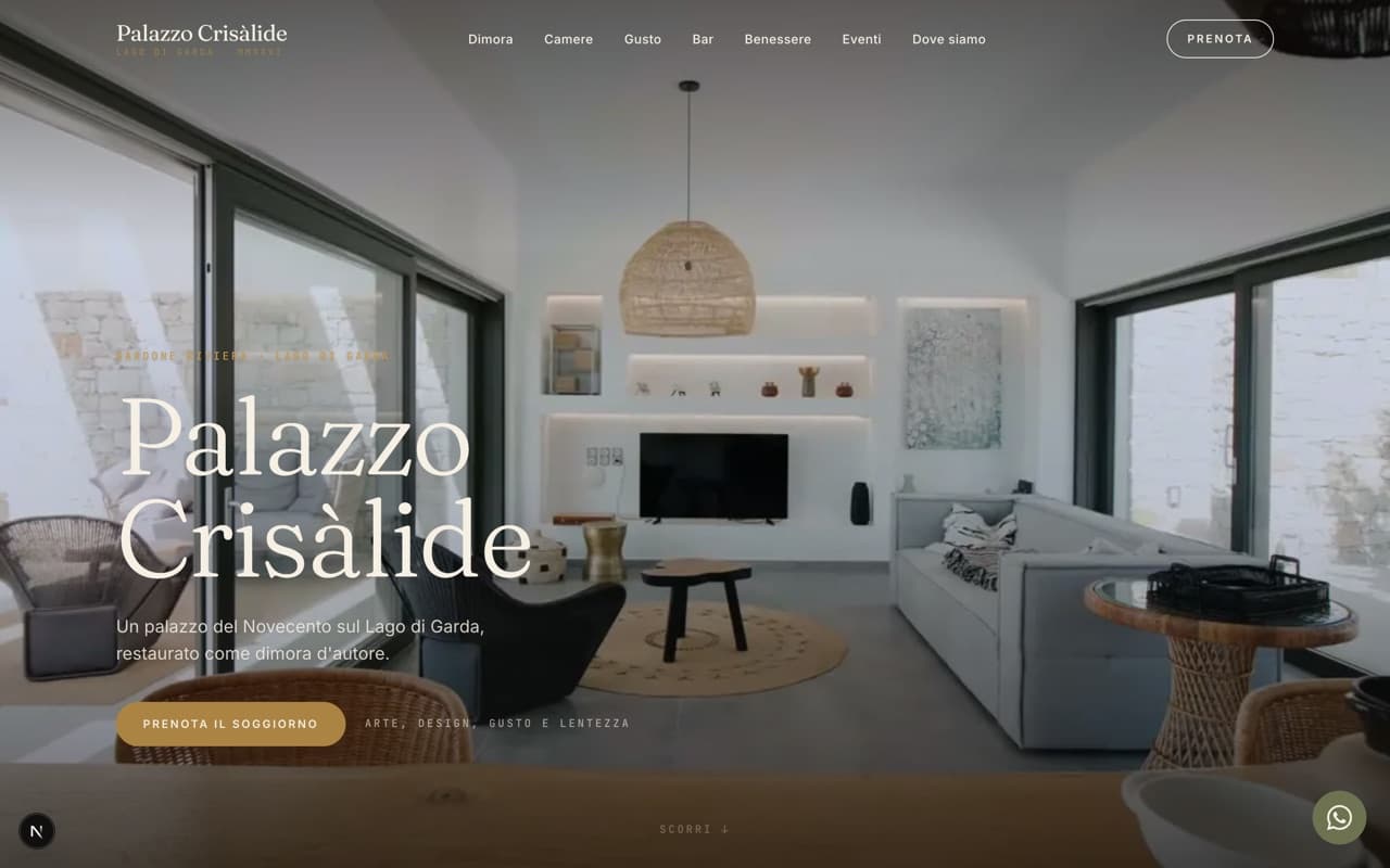 Anteprima del sito Palazzo Crisàlide — Gardone Riviera · Lago di Garda